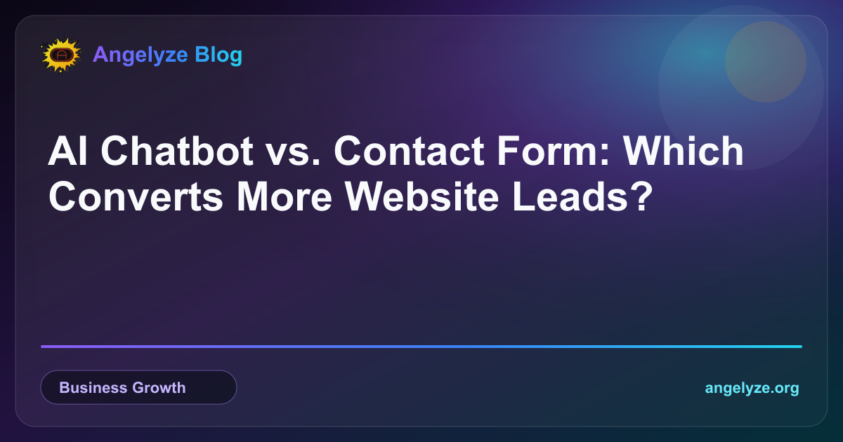 Modern laptop displaying an interactive AI chatbot interface side-by-side with a classic web contact form
