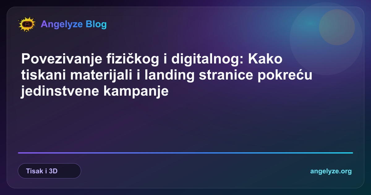 Moderni visokokvalitetni tiskani promotivni materijali pored tableta na kojem se prikazuje prilagođena landing stranica.