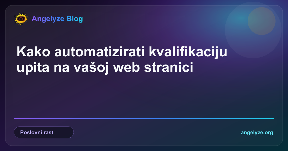Automatizacija procesa prodaje i kvalifikacije upita na web stranici