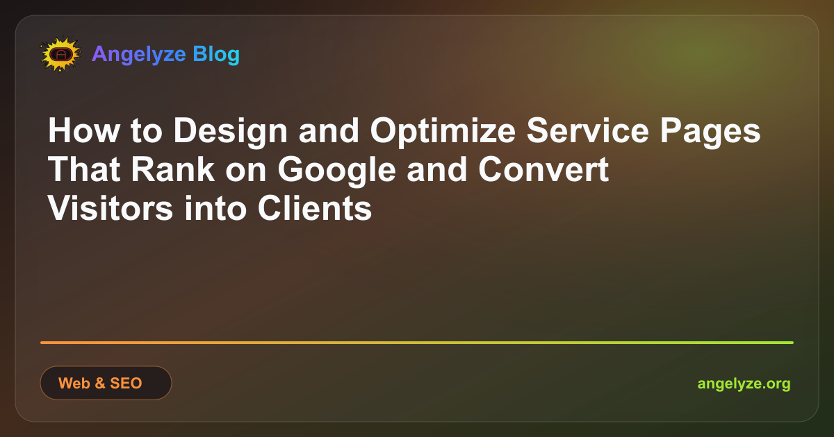 Detailed diagram of a conversion-optimized service page displaying clear navigation, trust signals, and structured SEO layout.