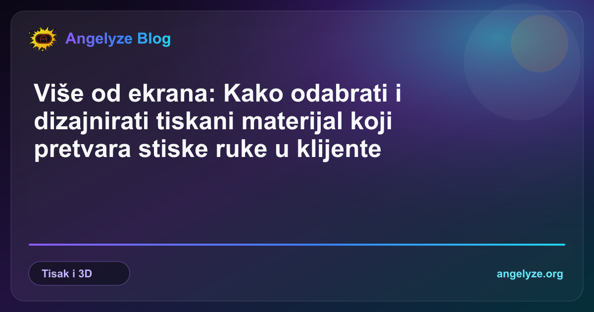 Premium digitalni tisak i grafički dizajn promotivnih materijala u Samoboru