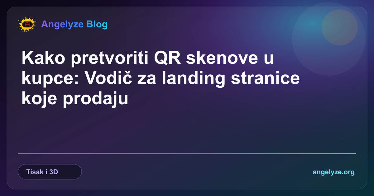 Tiskani promotivni materijali s QR kodom koji vodi na optimiziranu mobilnu landing stranicu.
