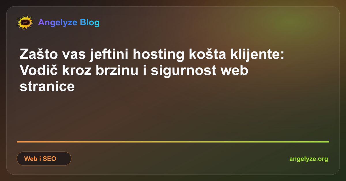 Brzi i sigurni managed web hosting i tehnička optimizacija za poslovne web stranice