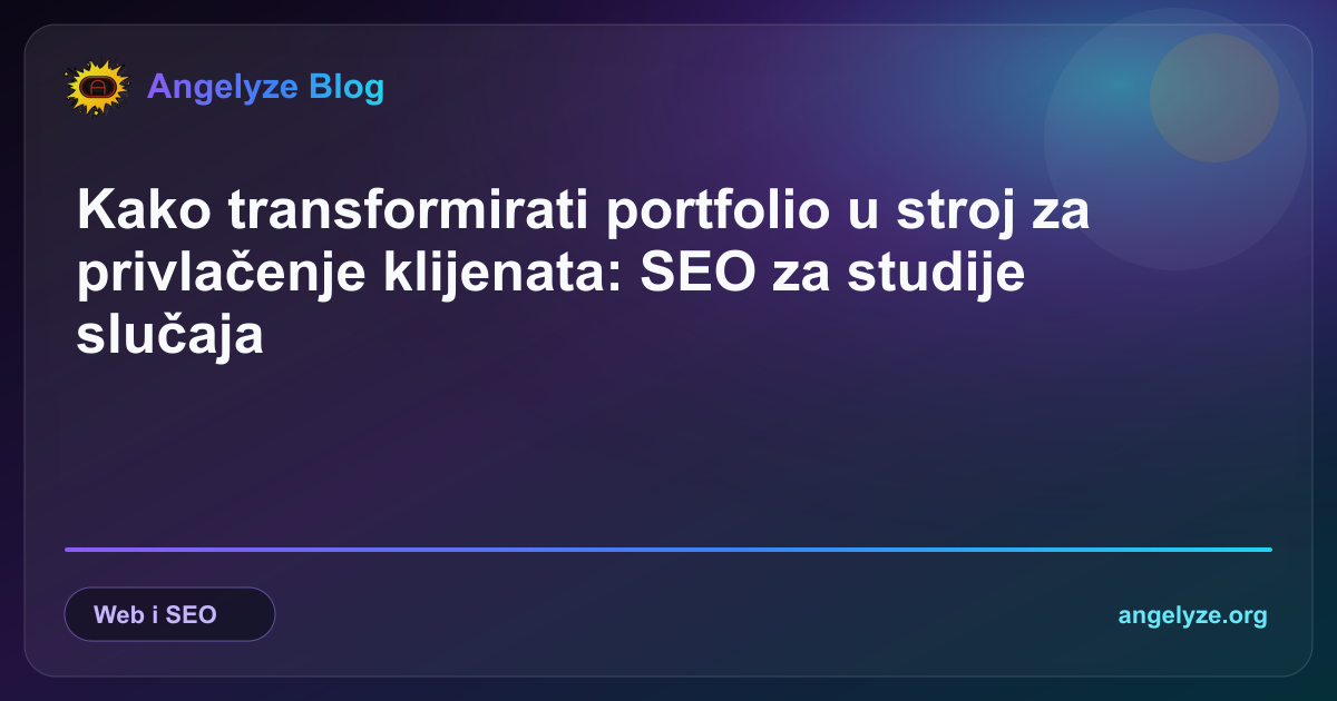 SEO optimizacija portfelja i studija slučaja za uslužne tvrtke
