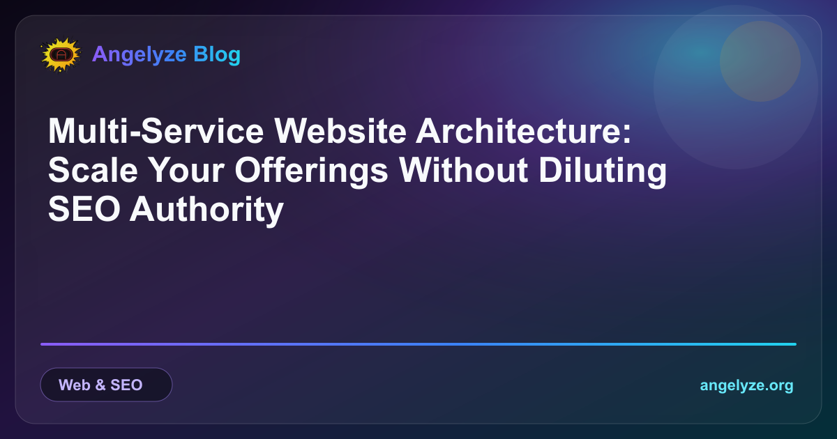 Diagram illustrating a clean, structured multi-service website architecture with logical paths between a parent hub page and distinct service subpages.