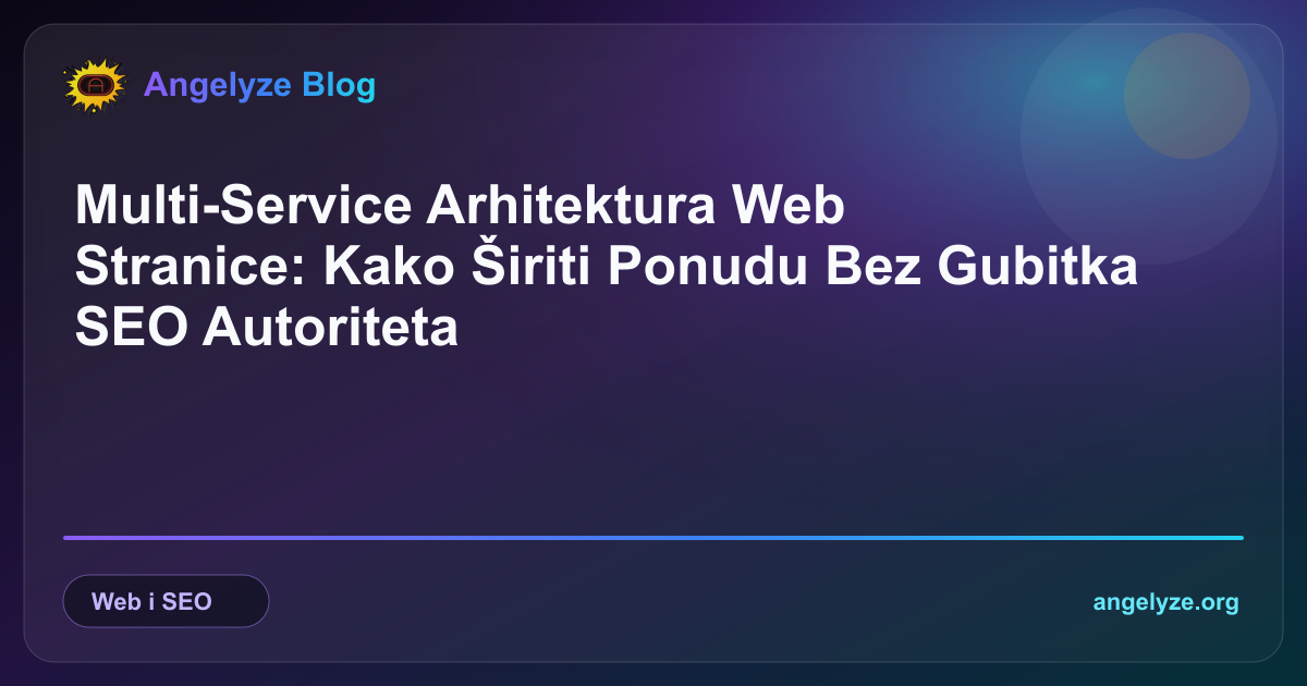Shematski prikaz logičke strukture i arhitekture web stranice za tvrtku s više različitih usluga
