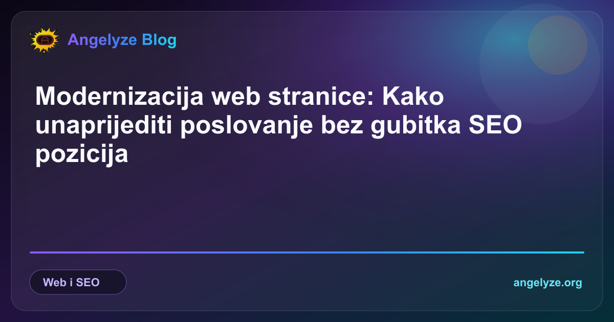 Profesionalni tim tvrtke Angelyze radi na redizajnu web stranice i optimizaciji za tražilice