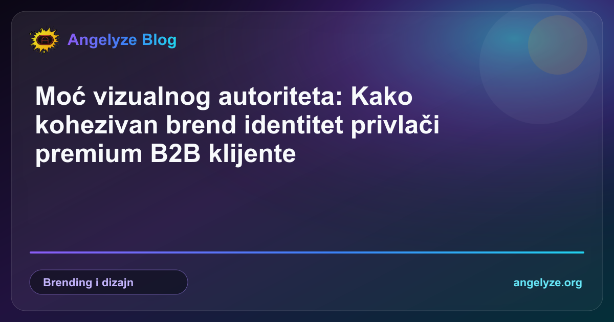 Kohezivan sustav brendiranja i vizualnog identiteta za premium B2B tvrtke