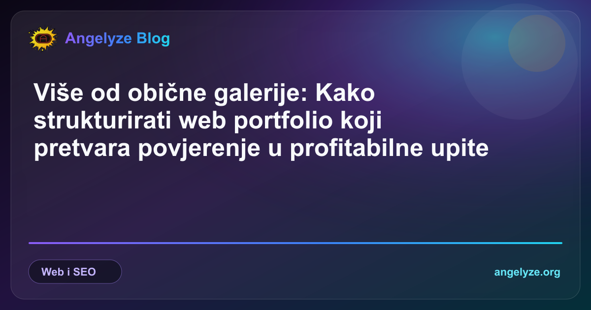 Strateški dizajniran web portfolio i studije slučaja prikazani na ekranu laptopa