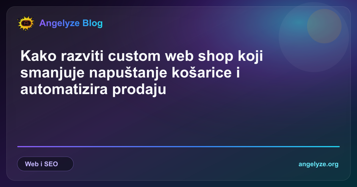 Profesionalni custom web shop s optimiziranim checkout procesom i automatiziranim skladištem na ekranu laptopa