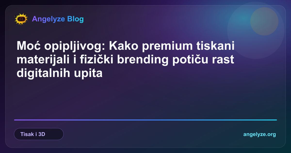 Premium tiskani marketinški materijali, prilagođeni promotivni proizvodi i 3D modeliranje za rastuće brendove