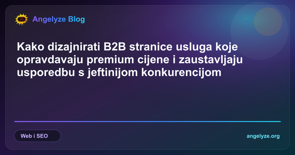 Strateški dizajn premium B2B stranice usluga za povećanje konverzija i privlačenje visokovrijednih klijenata