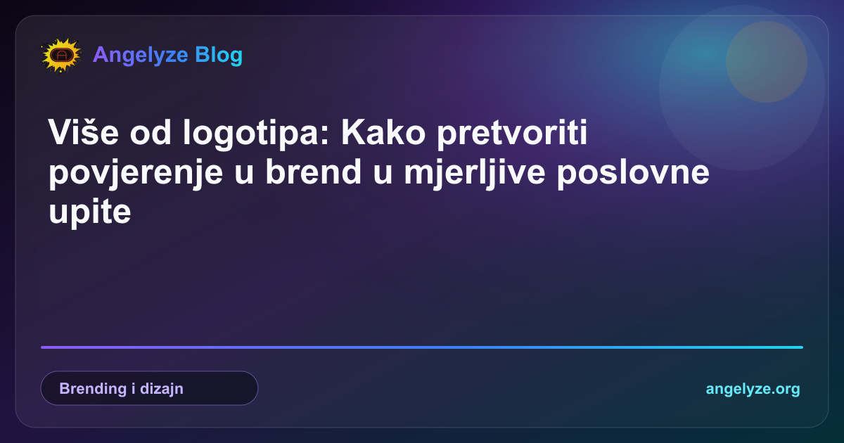 Profesionalno dizajniran vizualni identitet na ekranu laptopa i mobitela