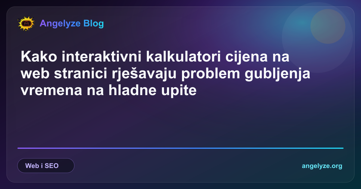 Sučelje prilagođenog interaktivnog kalkulatora cijena na web stranici B2B tvrtke koje prikazuje automatizirani izračun troškova.