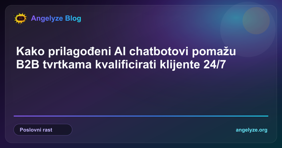 Moderno sučelje prilagođenog AI chatbota na poslovnoj web stranici koji komunicira s klijentom
