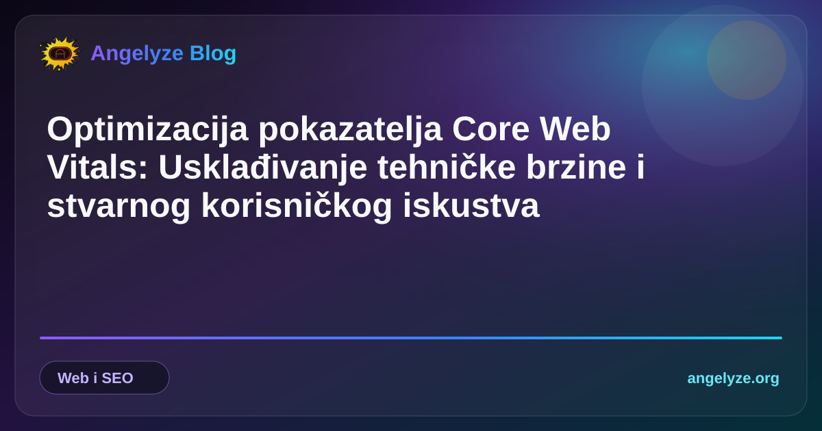 Nadzorna ploča koja prikazuje analitiku performansi mrežnog mjesta i pokazatelje Core Web Vitals.