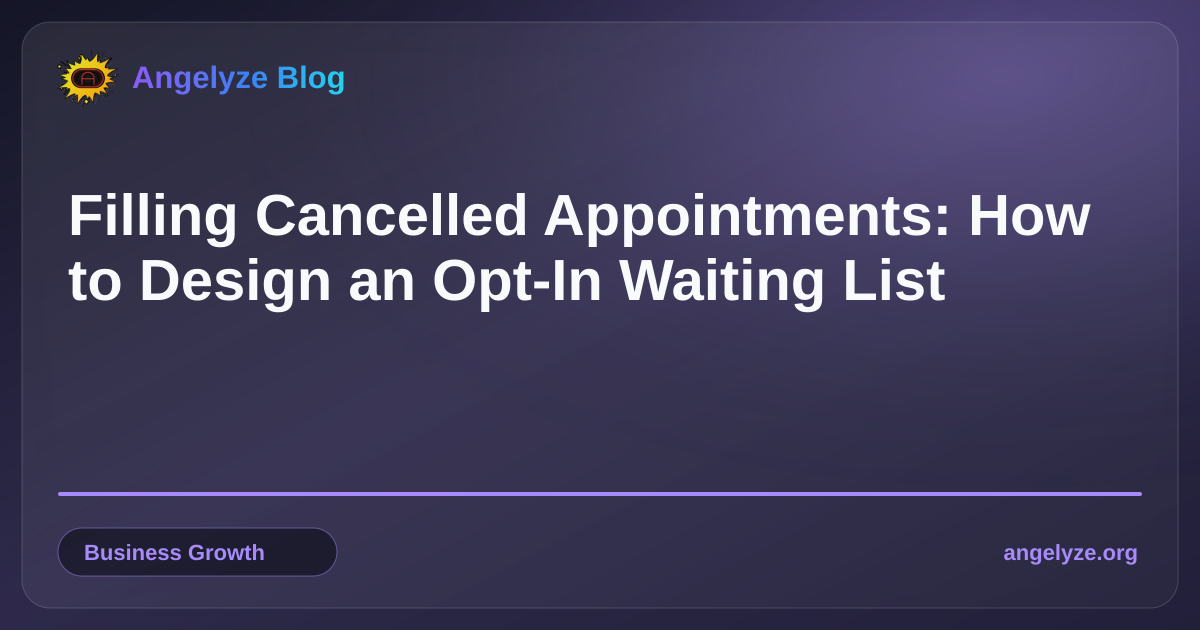 Service business scheduling calendar dashboard with automated waiting list triggers