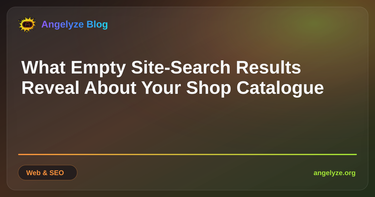 E-commerce search bar displaying no results with analytical dashboard diagnostics in the background