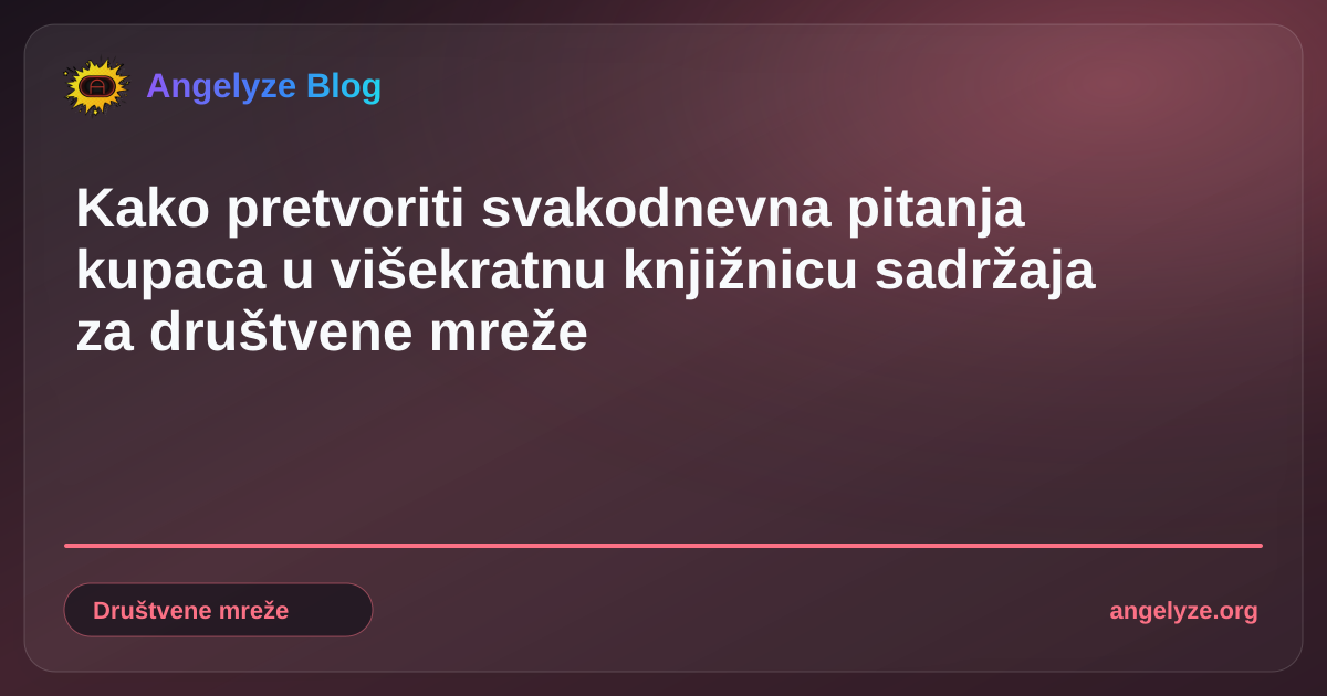 Vlasnik uslužnog obrta organizira upite kupaca u digitalni repozitorij sadržaja