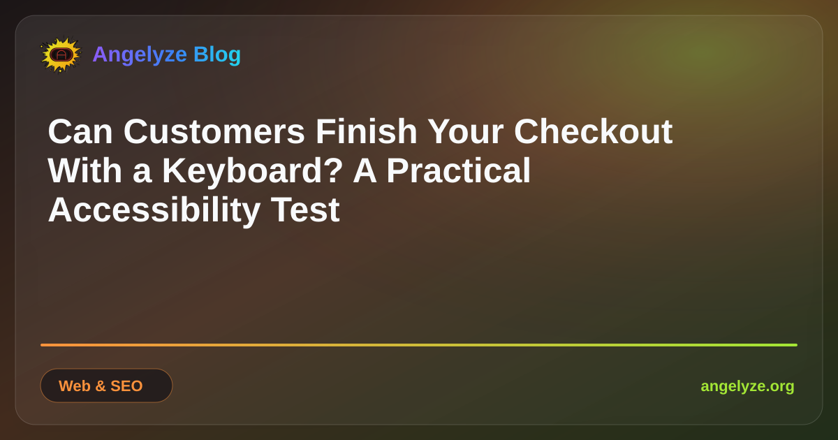 Person testing e-commerce checkout interface using keyboard navigation only