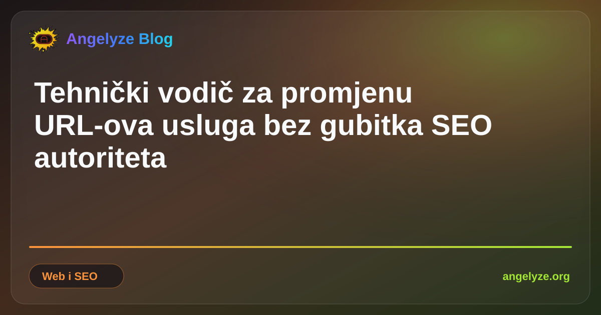 Dijagram tehničkog usmjeravanja poslužitelja i planiranja preusmjeravanja URL-ova
