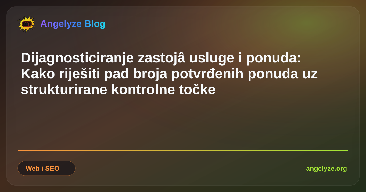 Nadzorna ploča prodajnog lijevka za uslužne djelatnosti koja prikazuje status dostavljenih ponuda i automatizirane kontrolne točke